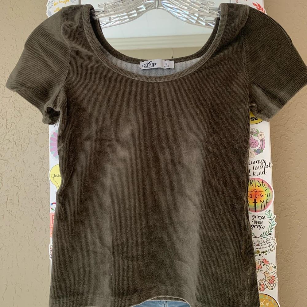 Hollister Dark Green Fitted Top